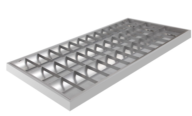  2.	華輝照明占地10多萬平方米，十幾條生產線，年生產上千萬套LED格柵燈盤廠家,產品有T8格柵燈盤，T5格柵燈盤，明裝格柵燈盤，暗裝格柵燈盤。