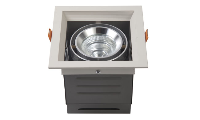 LED豆膽燈 9W 開孔尺寸120x120mm LED單頭格柵射燈 LED豆膽燈 9W 開孔尺寸120x120mm LED單頭格柵射燈