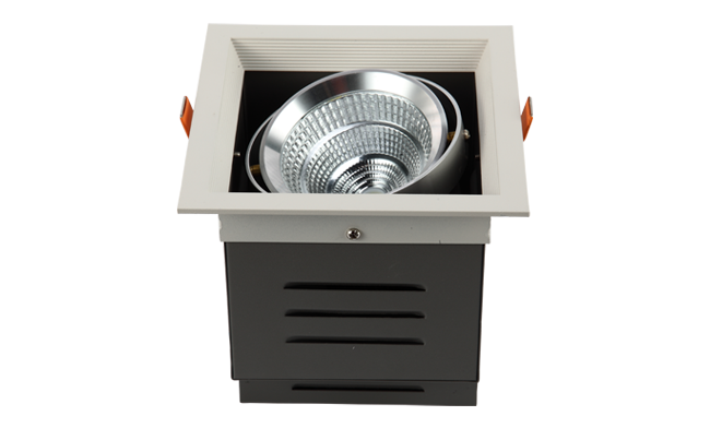 LED豆膽燈 12W 開孔尺寸140x140mm LED單頭格柵射燈 LED豆膽燈 12W 開孔尺寸140x140mm LED單頭格柵射燈