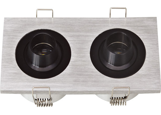 LED G03系列雙頭(帶豬嘴)開孔99x50mm格柵射燈 LED G03系列雙頭(帶豬嘴)開孔99x50mm格柵射燈