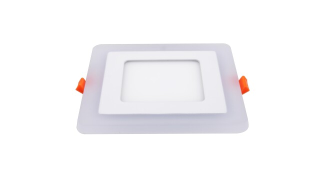 LED面板燈 9W側發光方形雙色面板燈 開孔105x105mm 可分段控制光色